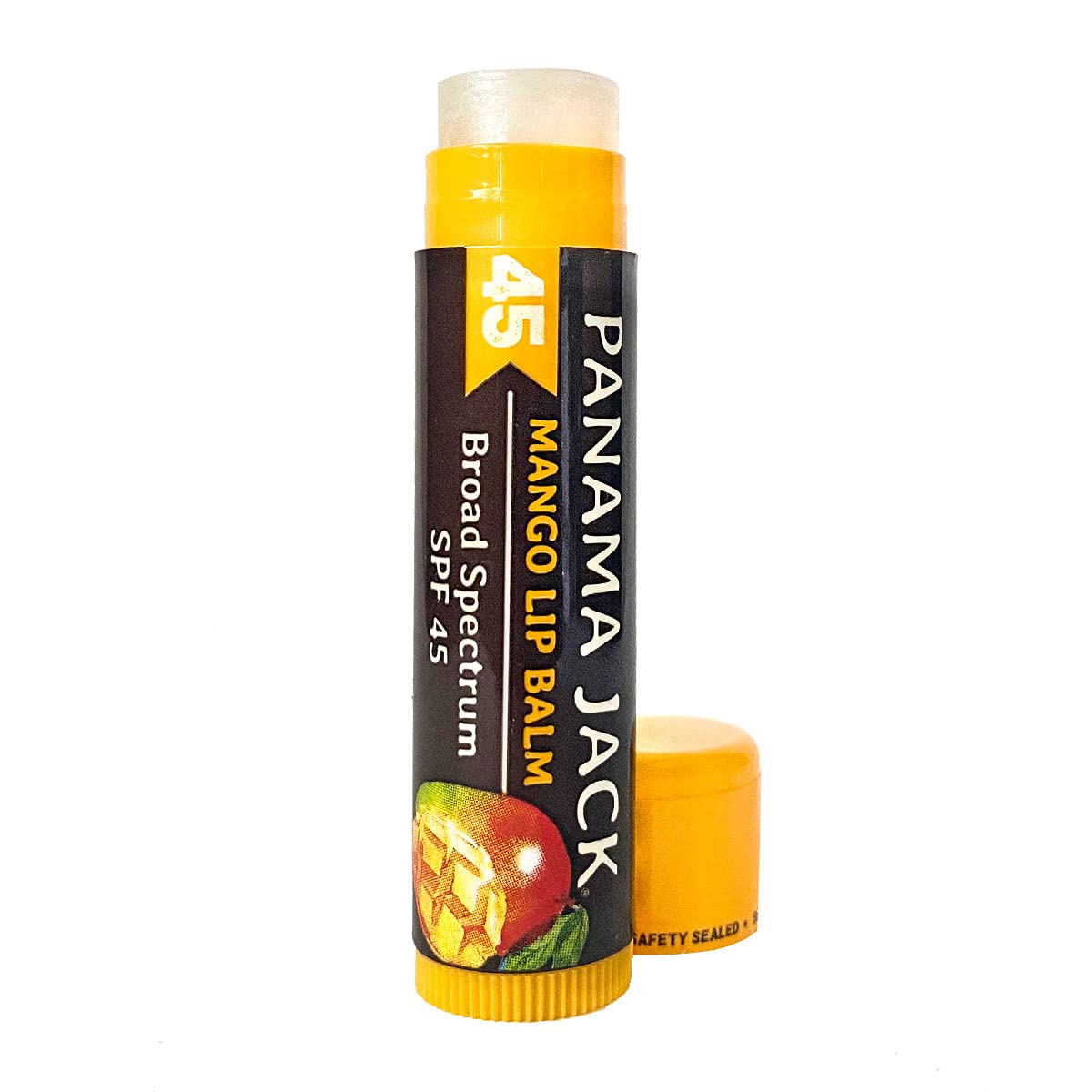 Panama Jack Sunscreen Lip Balm - SPF 45, Broad Spectrum UVA-UVB Sunscreen Protection, Prevents & Soothes Dry, Chapped Lips, Mango, 2-pack