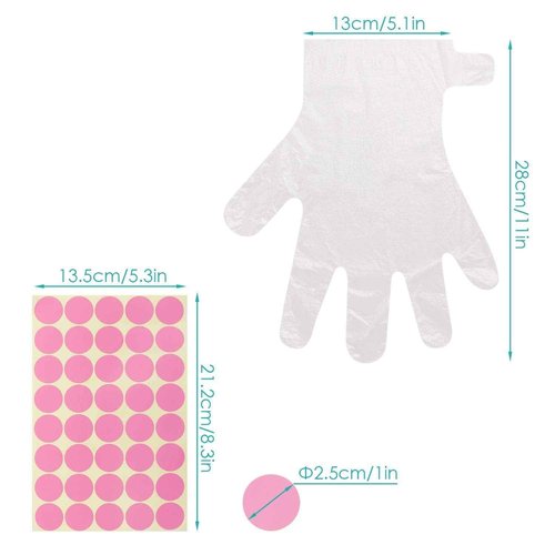200pcs Paraffin Bath Liners for Hand & Paraffin Bath Mitts, Segbeauty Plastic Thermal Mitten Bags, Heated Hand SPA Mittens for Women, Glove Mitt Liner Covers for Paraffin Wax Machine