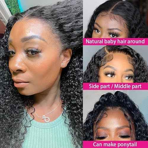 Asteria Curly Human Hair Wig 7x4 Ready To Wear Glueless Wigs Human Hair Pre Plucked Pre Cut Curly Lace Front Wigs Human Hair Wigs For Black Women 14 Inch