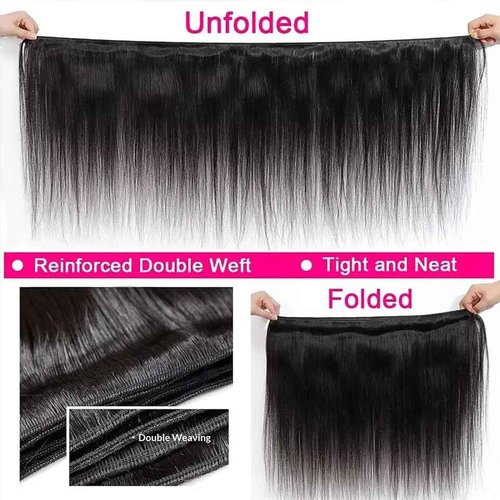 12A Human Hair Bundles Brazilian Straight Hair 10 12 14 Inch Unprocessed Virgin Weave Human Hair Raw Remy Straight 3 Bundles Natural Color