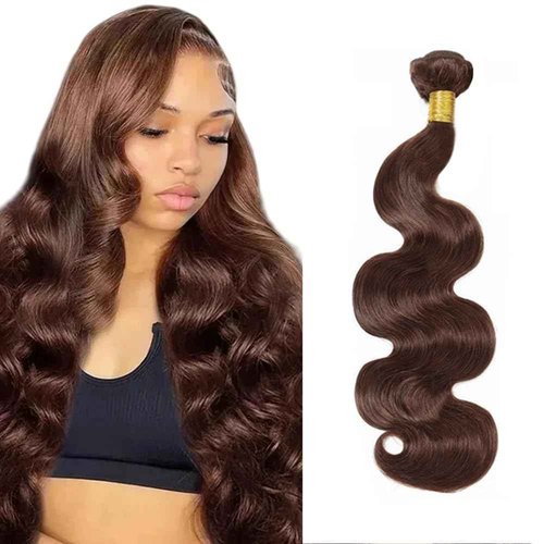 #4 Bundles Dark Brown Body Wave Human Hair Bundle 22 Inch Chocolate Brown Body Wave Bundles Human Hair Extensions