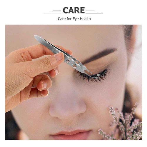 FOMIYES 2pcs Stainless Steel Meibomian Expressor Forceps for Eyelid Massage Eye Care Tweezers for Blockage Removal Compact Design for Home Travel Use