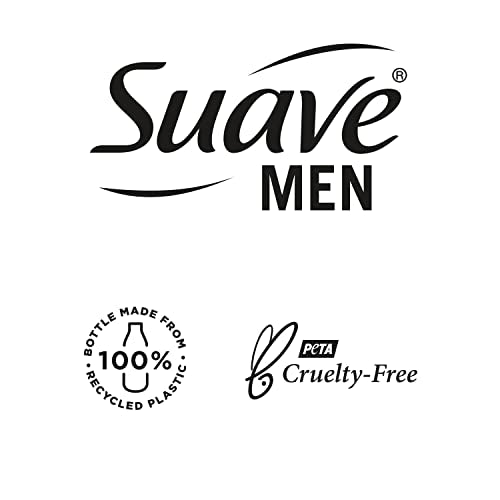 Suave Men 3 in 1 Mens Body Wash, Body Soap for Hydrated Skin and Hair, Hair, Face and Body Wash, With an All day Fresh Scent 18 oz