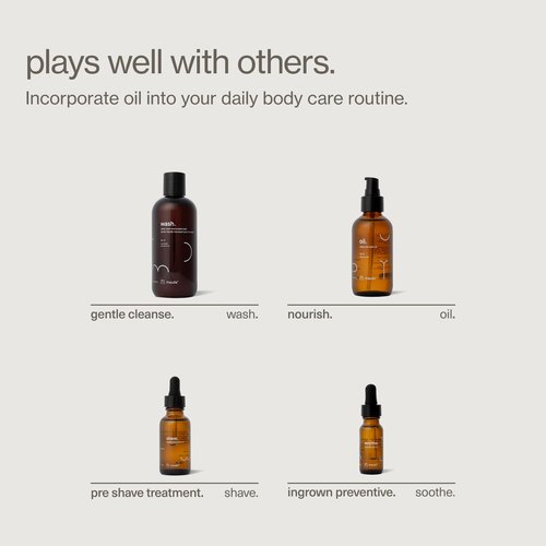 Maude Oil No. 0 - Hydrating Organic Massage + Body Oil - Skin Moisturizer with Organic Jojoba, Coconut & Castor Oil - Rich in Vitamin B + Vitamin E (4 fl oz)
