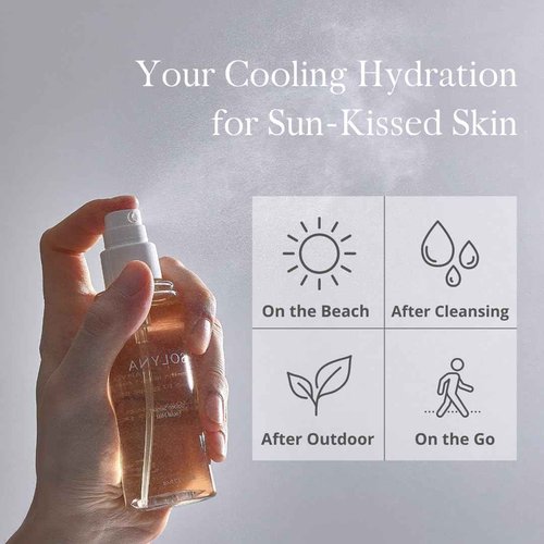 SOLYNA Golden Sunset Facial Mist 80ml – Korean After-Sun Hydrating Facial Mist with Aloe Vera, Centella Asiatica (Cica) and Chamomile | Soothes & Calms Sunlit Skin