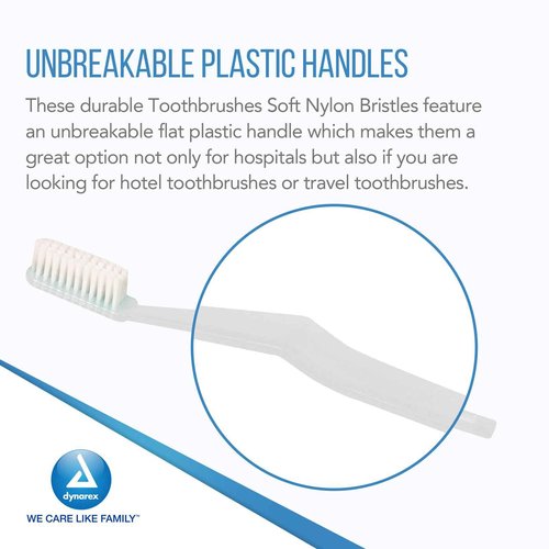Dynarex 4861 Toothbrushes, Adult 30 Tuft, Pack of 144