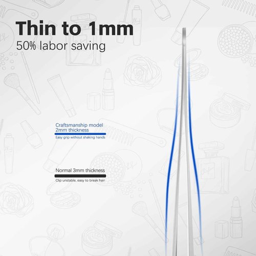 Velodios Pointed Tweezers for Women Facial Hair, High Precision Eyebrow Tweezers for Eyebrows, Ingrown Hair, Splinters, No Gaps and Perfectly Aligned
