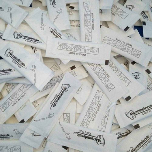 Ai-Fun Each Individually Wrapped Teeth Cleaning Macromolecule Care Floss Travel Hotel Restaurant Dental Floss (500)