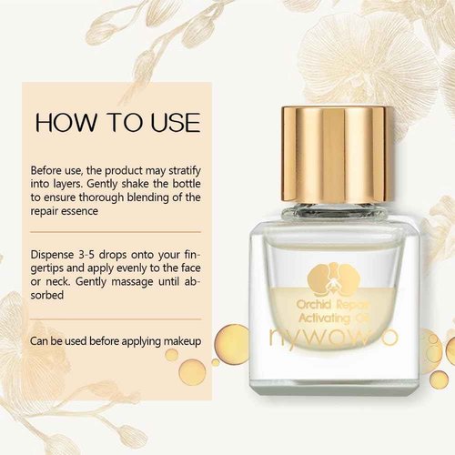 NYWOW O Orchid Hydration Facial Oil Revitalized Toned Treatment Repair Nourish Activating Face Oil with Pure Plant-Derived for Dry and Sensitive Skin 0.23 fl.oz