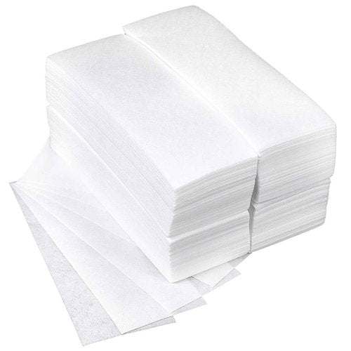 1200 Pcs Non Woven Wax Strips 7.9 x 2.8 Inch Bulk Large Wax Strips Body and Facial Hair Removal Waxing Strip Soft Waxing Paper Sheets for Arm Leg Underarm Face Eyebrow Armpit Chest Back and Bikini