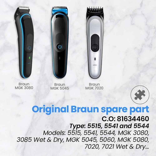 Anakel Home Replacement Head for Men's Electric Shaver 81634460 Compatible with Braun Multi Grooming Body Shaver MGK3080, 5515, 5541 and 5544