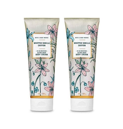 Bath and Body WorksWhipped Vanilla Chiffon 2 Pack Ultra Shea Body Cream 8 Oz. (Whipped Vanilla Chiffon)