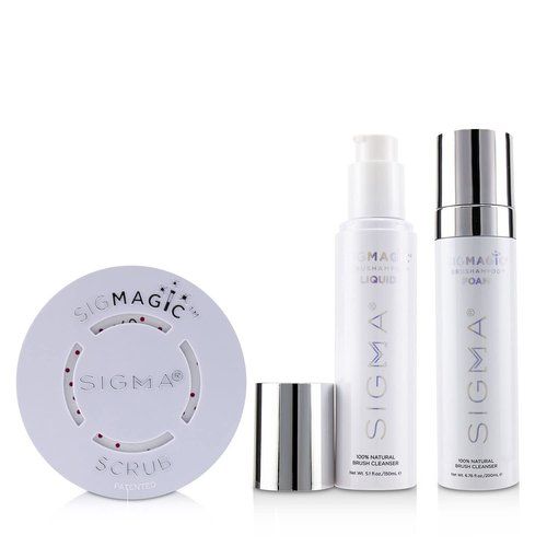 Sigma Beauty Brush Cleanser Trio - Includes All Essentials to Clean Your Favorite Makeup Brushes