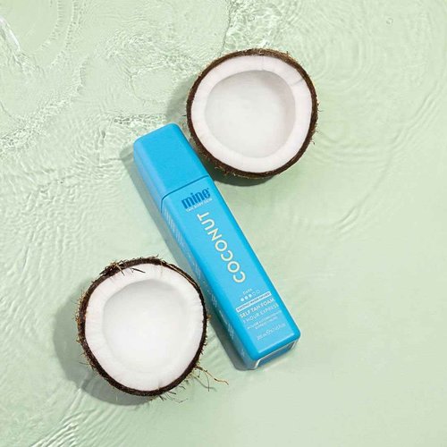 Minetan Coconut Self Tan Foam | Tanning Treatments Collection | Deep Dark Brown Skin Finish | 1 Hour Express Mousse, Face & Body Fake Tanner | Ultra Hydrating Glow, Vegan & Paraben Free | 6.7 Fl Oz