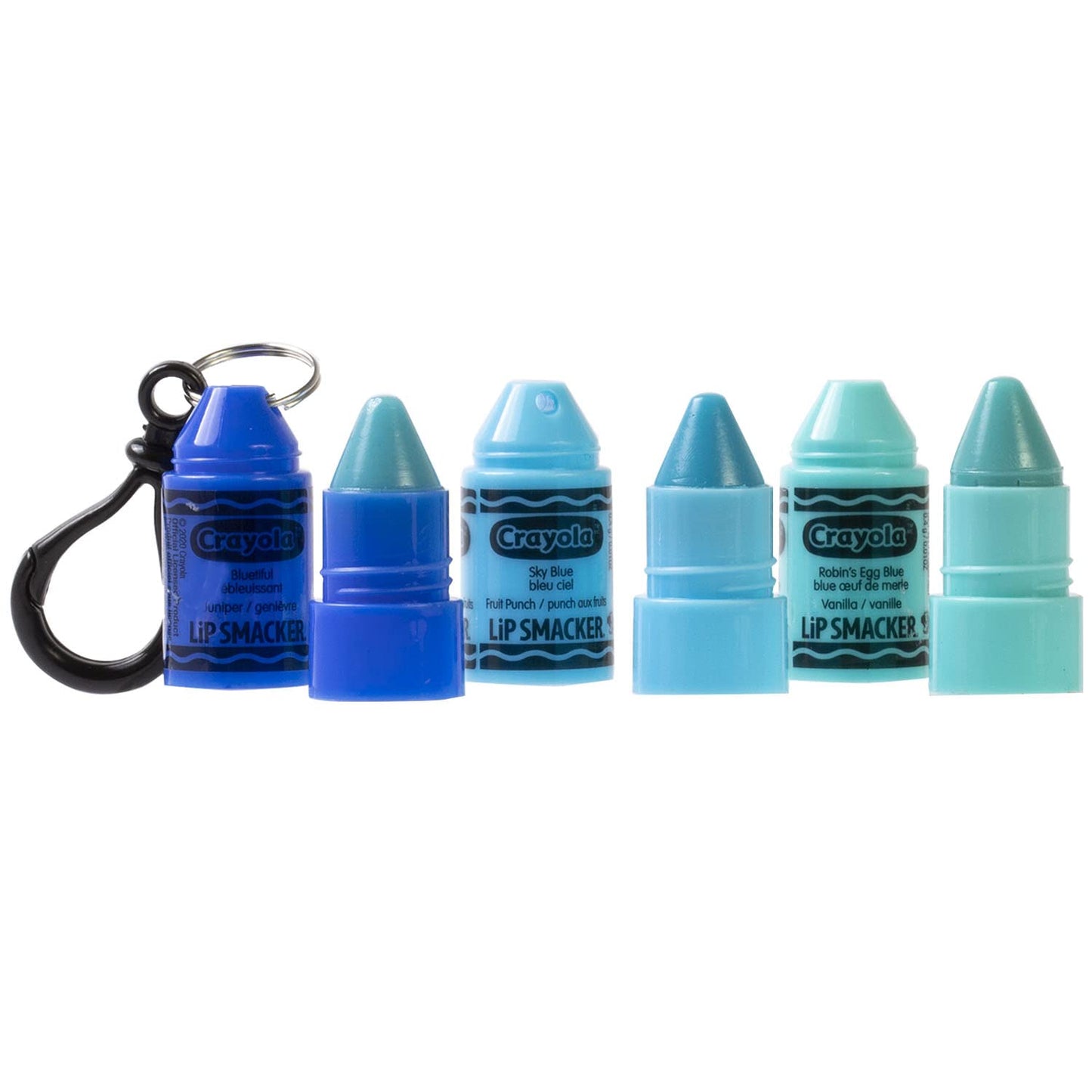 Lip Smacker Crayola Crayon Stackable Flavored Clear Lip Balm, Blue