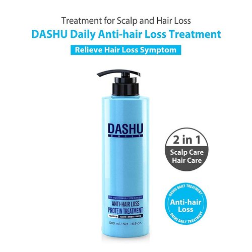 DASHU Daily Hair Protein for Hair Fall 16.9 fl oz | Hair Cream for Dry Damaged Hair | Hair Softener for Coarse Hair with Hydrolyzed Wheat Protein