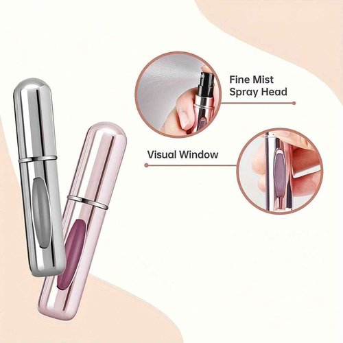 4 Pcs Perfume Travel Refillable, 5ml Travel Perfume Bottle Refillable, Atomizer Sprayer For Perfume, Perfume Atomizer For Essentials For Men & Women, Perfect For Pockets
