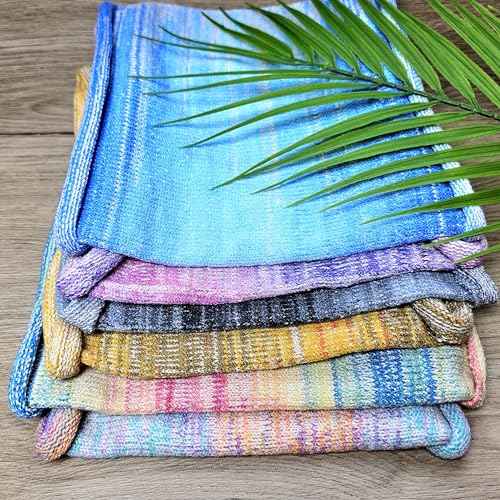 2PCS Handmade Wide Tube headwrap Headband for dreadlocks, braids or regular hair Knitted headband for Men and Women Hiking Gaiter Hair Wrap Headbands for Dreads (Purple Blue)