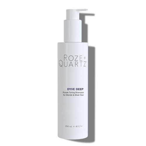 Roze + Quartz® Dyve Deep Shampoo • Ultra Purple Toning Wash for Blonde, Silver + Highlighted Hair (8.5 oz)