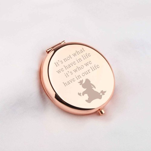WUSUANED Donkey Makeup Mirror It’s Not What We Have in Life It’s Who We Have in Our Life Jewelry Donkey Lover Gift