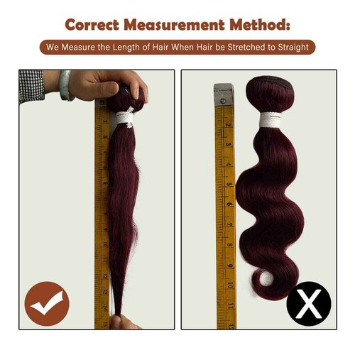 REMY HAIR 99j Bundles Body Wave Human Hair Bundles Red Burgundy Hair Extension 1 Bundle16 Inch Unprocessed Brazilian Virgin Human Hair for Black Women Body Wave Bundles