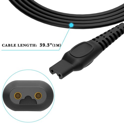 Linkidea 15V Shaver Charger Cord Compatible with Philips Norelco HQ8505, AT890, PT720, RQ370, Replacement USB Power Adapter Cable