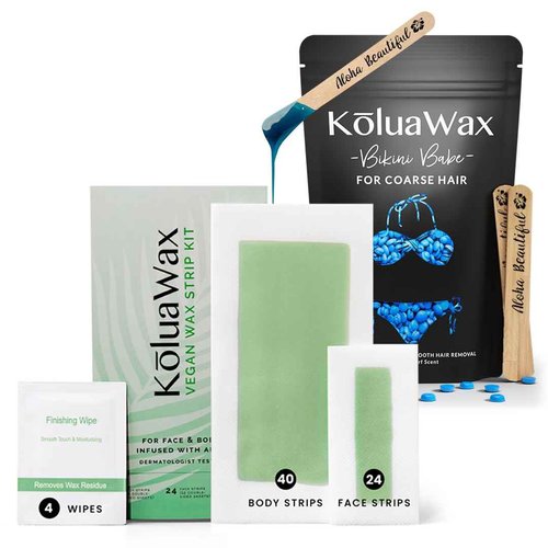 KoluaWax Hard Wax Beads & Vegan Wax Strips