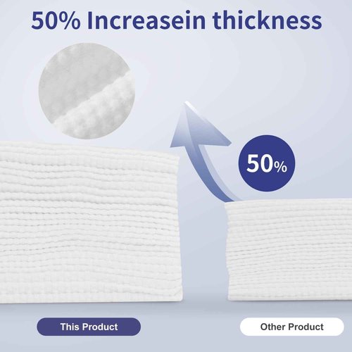 Soft Dry Wipe 6 Pack, 100% Cotton Face Tissues, Lint Free Facial Cleansing Towels, Extra Thick Dry and Wet Use for Cleansing,Sensitive Skin, Makeup Removing, Surface Cleaning