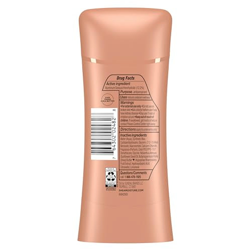 SheaMoisture Antiperspirant Deodorant Stick Even Tone Vitamin C & Niacinamide 2 Count for 48HR Sweat & Odor Protection with No Parabens & No Mineral Oil 2.6 oz