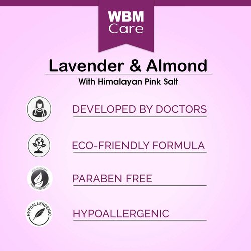 WBM Care Lavender Natural Foaming Soap Refills, Enriched with Almond Scent, Vitamin E & Amino Acid, Moisturizing & Nourishing, Hand Wash, 13.5 Oz/Each (Pack of 3)