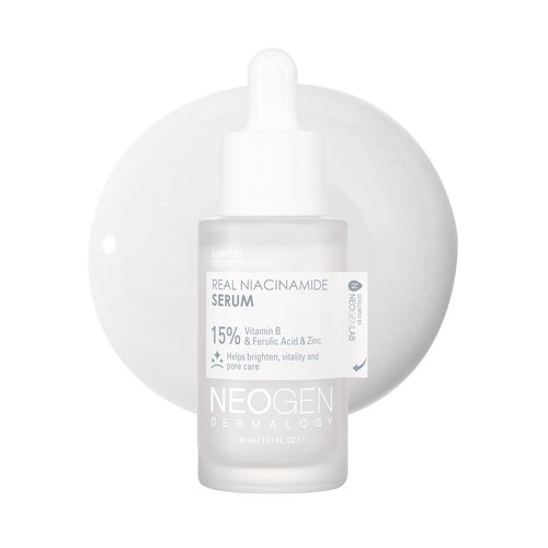 DERMALOGY by NEOGEN Real 15% Niacinamide Serum, Pore Minimizer, Dark Spot Face Serum, Hydrating Vegan Facial Serum with Zinc, Korean Skin Care (30 ml/1.01 Fl Oz)