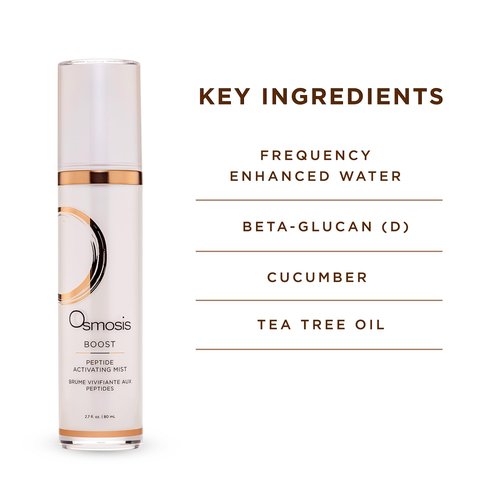 OSMOSIS BOOST Peptide Activating Hydrating Facial Mist with Hyaluronic Acid for Aging, Pigmented, Sensitive and Dry Skin, 2.7 Fl Oz