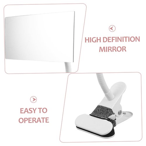 IMIKEYA Clip-on Desk Mirror Anti-Peeping Makeup Mirror Wall Mountable for Office Cubicle Dressing Room Computer Desk Rear View