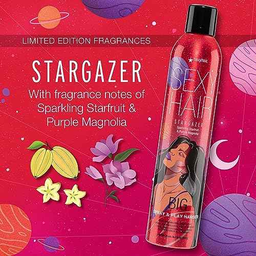SexyHair Big Spray & Play Harder Firm Volumizing Hairspray | All Day Hold and Shine | Up to 72 Hour Humidity Resistance