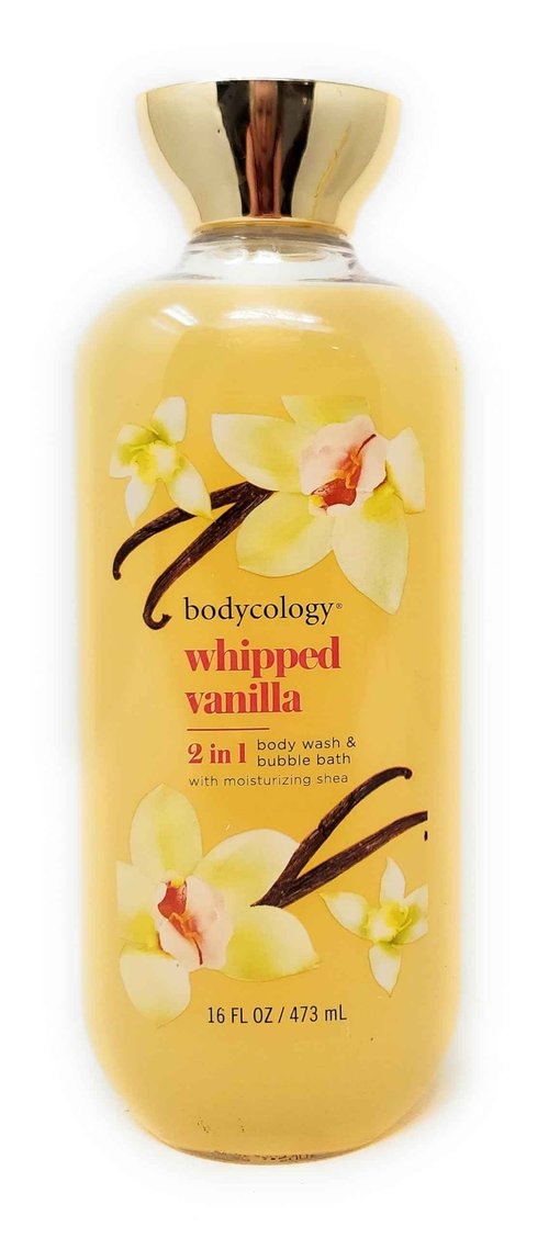 Generic Whipped Vanilla 2 in 1 Body Wash and Bubble Bath 16 fl oz & Whipped Vanilla Body Cream 8 oz (Pack of 2)