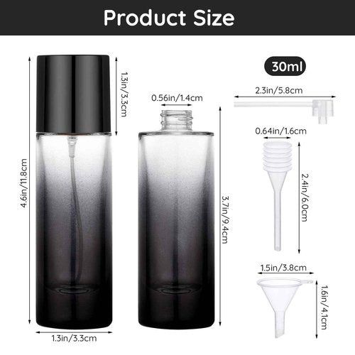 Segbeauty 1oz Refillable Atomizer Sprayer For Perfume, 2pcs Glass Spray Bottle, 30ml Travel Size Empty Bottles, Fine Mist Sprayer for Cologne, Travel Sample Bottle Perfume Making Kit with Refill Tool