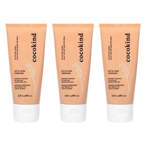Cocokind Oil to Milk Face Wash, Based Cleanser and Makeup Remover - Cleansing, Cleansing Milk and Cream Cleanser for Face, 3 Pack