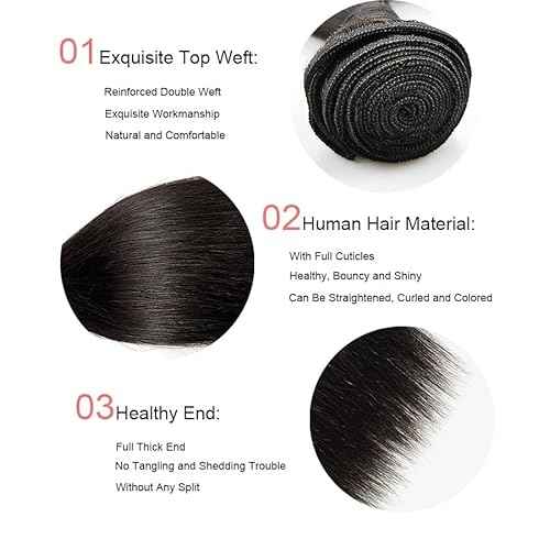 JTMMP Human Hair Bundles with Lace Closure Straight Bundles Human Hair 24 22 20+18 inch 5x5 Lace Closure Straight Human Hair Bundles Deals Human Hair for Woman