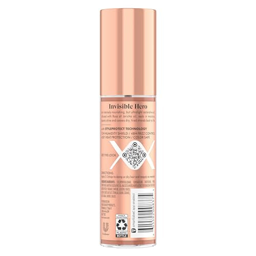 Nexxus Ultra Lightweight Hair Oil Repair & Nourish for Intense Nourishment with StyleProtect Technology & Rose of Jericho Oil 3.3 oz