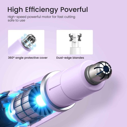 Yinowt Ear and Nose Hair Trimmer for Women, 2025 Professional Painless 2 in 1 USB Rechargeable Eyebrow & Facial Hair Trimmer, Precision Tool with Powerful Motor and Dual-Edge Blades, IPX7 Waterproof