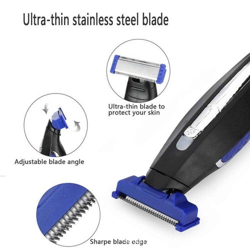 Men's Multi-Function Rechargeable Shaver Shaving,Designed for Pubic Grooming,Trim & Shave,Hybrid Electric Trimmer and Shaver