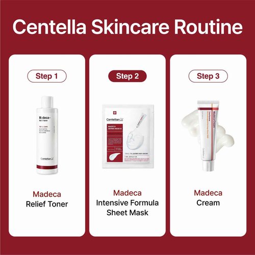 CENTELLIAN 24 Madeca Derma Face Mask (Intensive, 10pc) - Soothing Cotton Sheet Mask for Sensitive, All Skin Types, 24-Hour Hydration. Premium Korean Skin Care. TECA, Centella Asiatica, Madecassoside