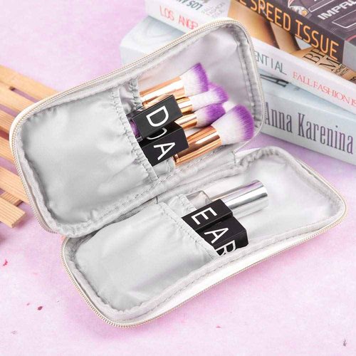 Travel Cosmetic Case,Zipper Makeup Brushes Bag,Marble Makeup Bag Storage Cosmetic Bag,Professional Multi functional Cosmetic Bag Handbag for Travel Home