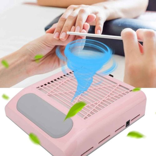 Nail Vacuum Cleaner 80W Nail Dust Collector Machine with Reusable Filter Strong Suction Nail Art Vacuum Cleaner Manicure Tool for Acrylic Gel Poly Nails Polishing Filing