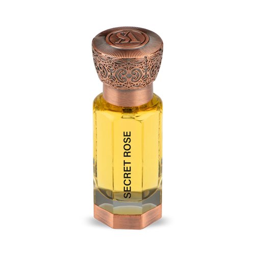Swiss Arabian Secret Rose - Luxurious Concentrated Perfume Oil - Long Lasting Artisan Perfume with Notes of Lemon, Cinnamon, and Citrus - 0.4 oz
