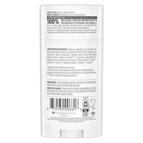 Schmidt's Aluminum-Free Vegan Deodorant Charcoal & Magnesium with 48 Hour Odor Protection, 2 Count for Women and Men, Natural Ingredients, Cruelty-Free, 2.65 oz, Pack of 2