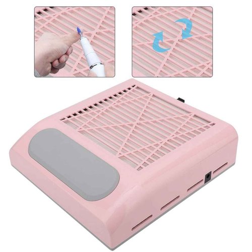 Nail Vacuum Cleaner 80W Nail Dust Collector Machine with Reusable Filter Strong Suction Nail Art Vacuum Cleaner Manicure Tool for Acrylic Gel Poly Nails Polishing Filing