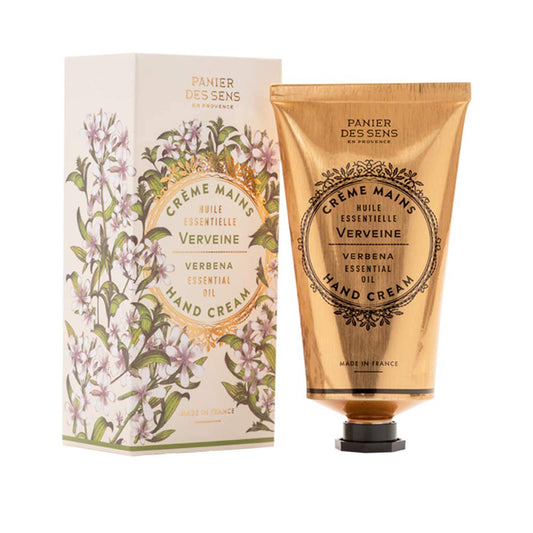 Panier des Sens - Hand Cream for Dry Cracked Hands - Verbena Hand Lotion with Shea Butter & Olive Oil - Vitamin E Skin Moisturizer with 97% Natural Ingredients - Made in France, 2.5 fl oz