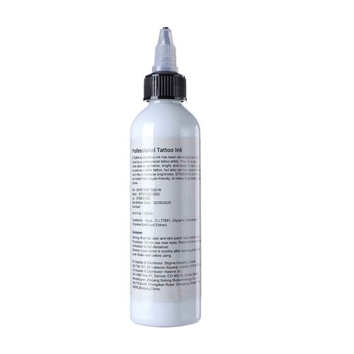 STIGMA Tattoo Ink 4oz 120ml Bright White USA Standard Pigment Body Arts Tattoo Tattoo Pigment TI952-4OZ-W