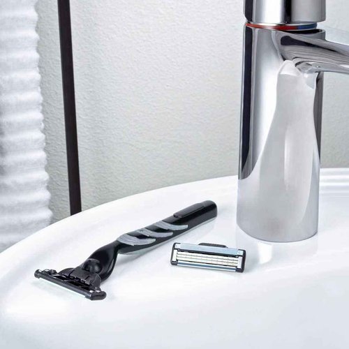 Replace Handle Compatible with Gillette Mach3 Razors for Men, Comfort Glide Razor Handle Non-Slip Ergonomic Handles, Only The Gamepad (1 Pack Black)